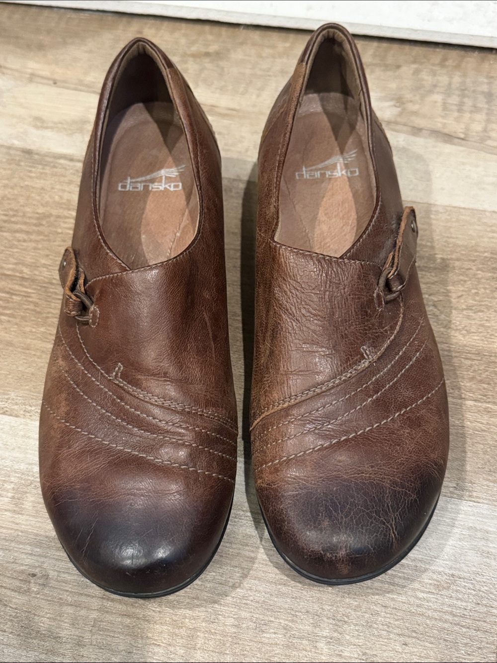 Dansko Women’s Franny Loafer Brown Leather Slip-On Shoe Size EU 39